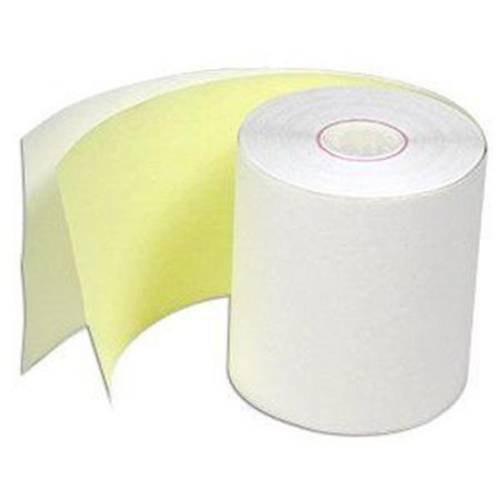 ADORABLE SUPPLY CORP Adorable Supply MP21495CIT1 2 Ply White-Canary Carbonless Paper Rolls  2.25 in. W x 100 ft. L MP21495CIT1